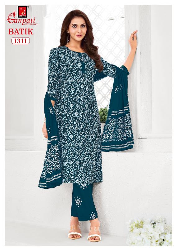 Ganpati Batik Vol-13 – Kurti Pant With Dupatta - Wholesale Catalog