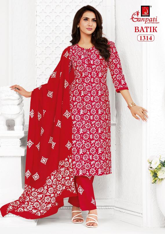 Ganpati Batik Vol-13 – Kurti Pant With Dupatta - Wholesale Catalog