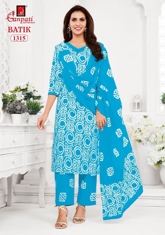 Ganpati Batik Vol-13 – Kurti Pant With Dupatta - Wholesale Catalog