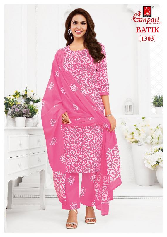 Ganpati Batik Vol-13 – Kurti Pant With Dupatta - Wholesale Catalog