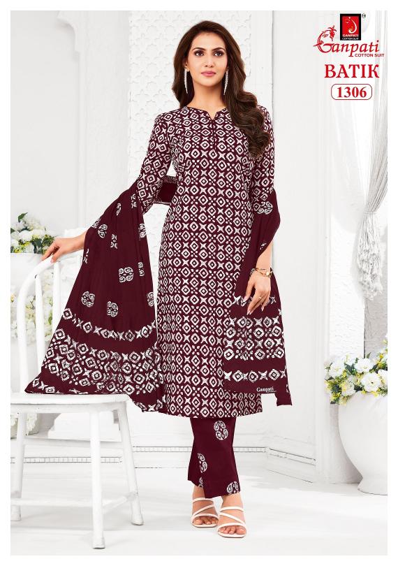Ganpati Batik Vol-13 – Kurti Pant With Dupatta - Wholesale Catalog
