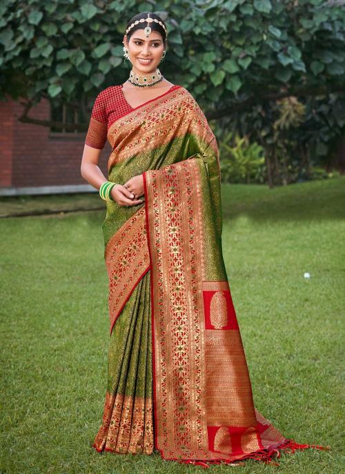GAURI VOL 2 by Astita fancy designer Banarasi silk fabric saree wholesale with Fancy latkan