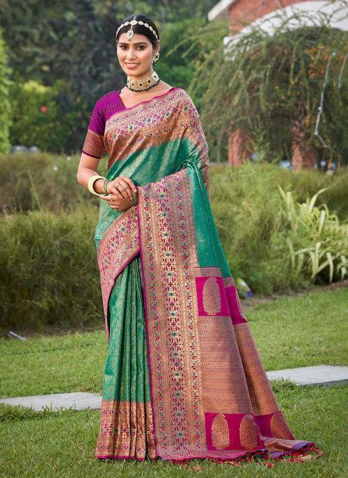 GAURI VOL 2 by Astita fancy designer Banarasi silk fabric saree wholesale with Fancy latkan