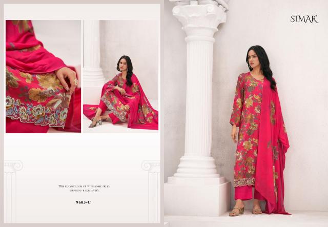 Glossy Simar Everbloom vol 3 catalog wholesale market of salwar kameez in kolkata