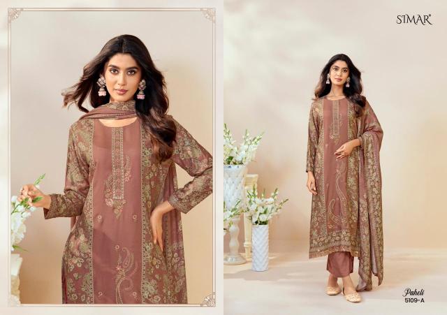 Glossy Simar Paheli catalog pakistani wholesale salwar kameez in karachi