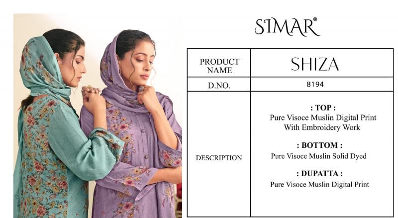 Glossy Simar Shiza catalog wholesale unstitched salwar kameez suppliers