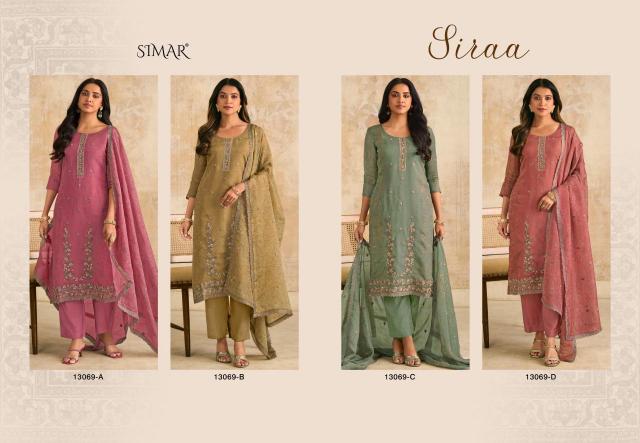 Glossy Simar Siraa catalog wholesale market of salwar kameez in surat