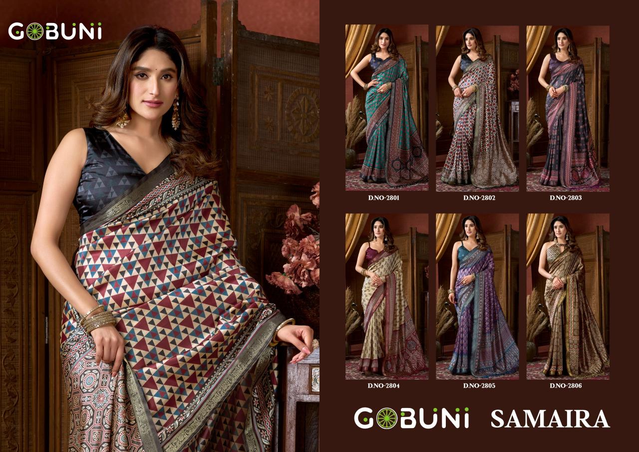 Gobuni Samaira catalog wholesale saree dealers in surat