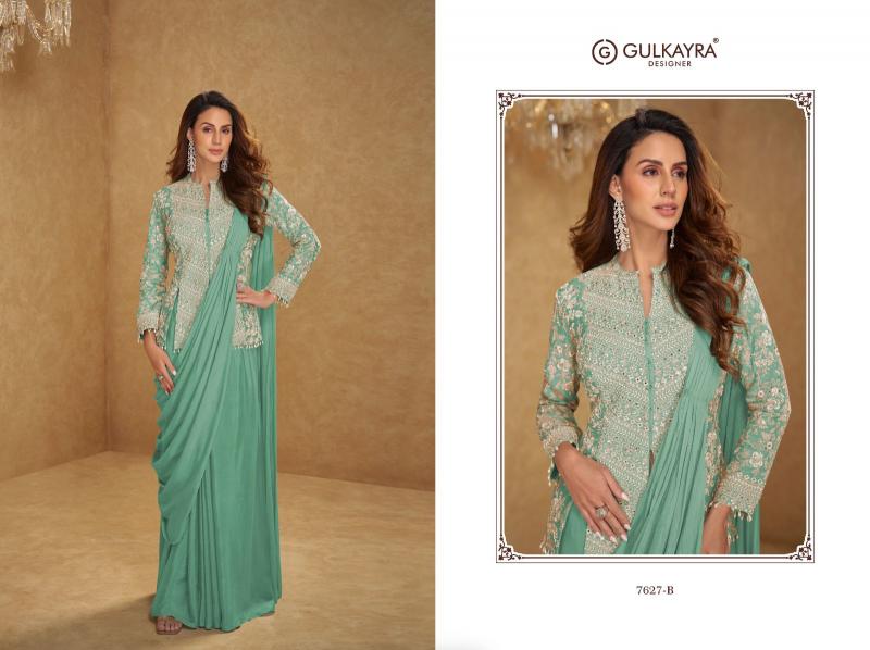 Gulkayra Mirza catalog latest indo western style ready made saree