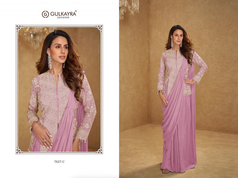 Gulkayra Mirza catalog latest indo western style ready made saree
