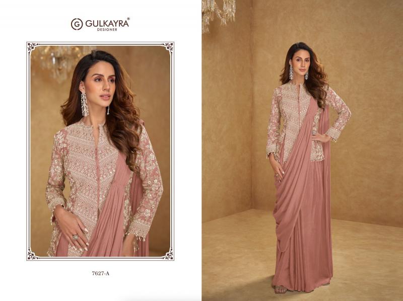 Gulkayra Mirza catalog latest indo western style ready made saree