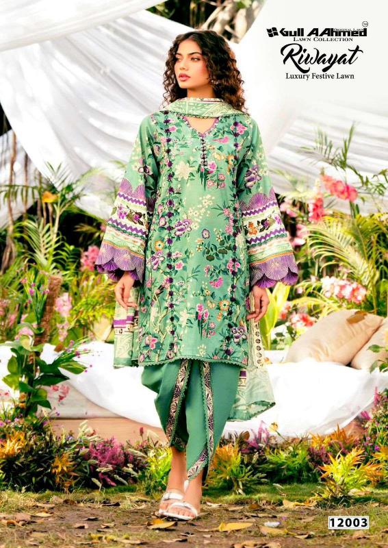 Gull Aahmed Riwayat Vol- 12 – Readymade Karachi Kurti Pant With Dupatta