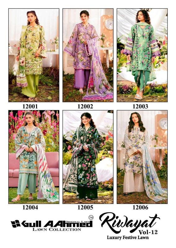 Gull Aahmed Riwayat Vol- 12 – Readymade Karachi Kurti Pant With Dupatta