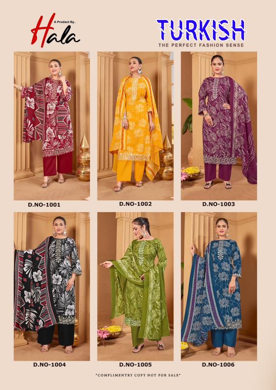 Hala Turkis vol 1 catalog wholesale dress material vapi 