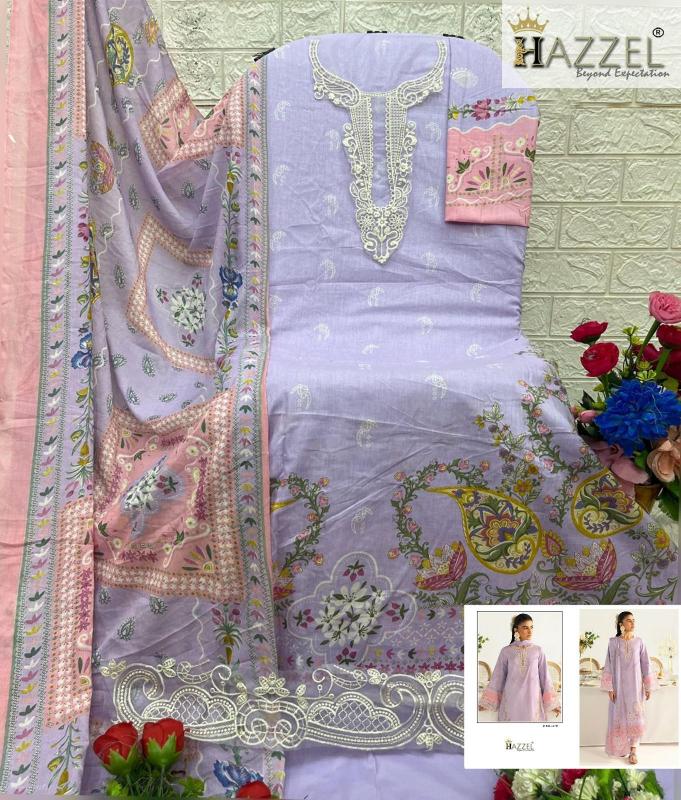 Hazzel 0375 & 0376 catalog pakistani dress in surat 