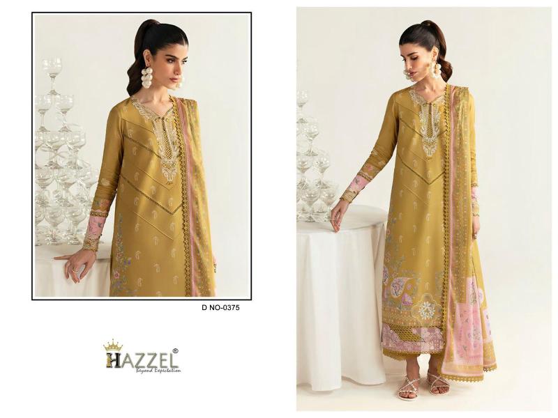 Hazzel 0375 & 0376 catalog pakistani dress in surat 