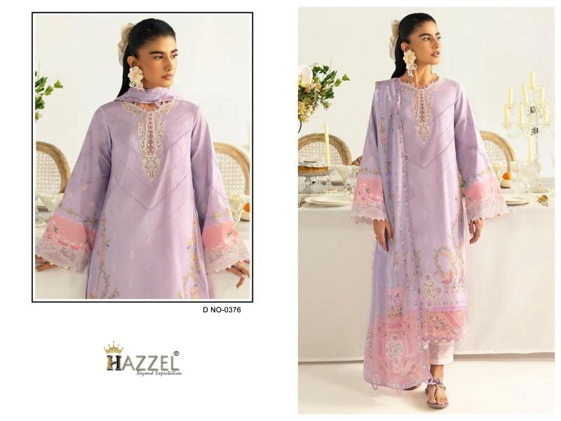 Hazzel 0375 & 0376 catalog pakistani dress in surat 