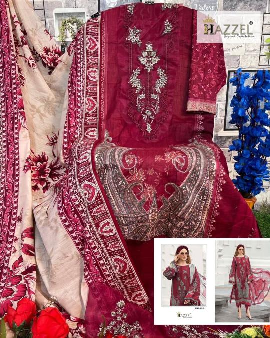 Hazzel Maria B Eid Blockbuster catalog Chiffon Dupatta wholesale pakistani suits in surat
