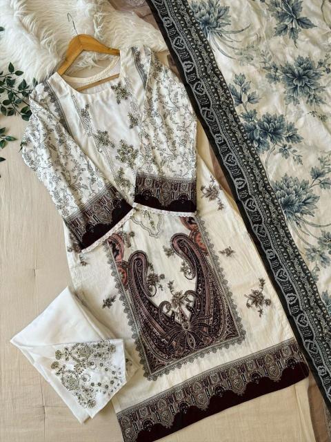 Hazzel Maria B Eid Blockbuster catalog Cotton Dupatta wholesale pakistani suits