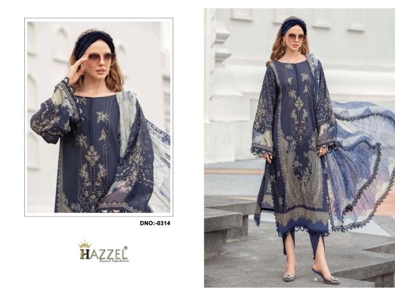 Hazzel Maria B Eid Blockbuster catalog Cotton Dupatta wholesale pakistani suits