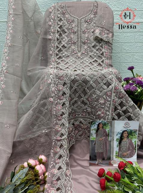 Hessa 134 catalog wholesaler of pakistani suits in srinagar