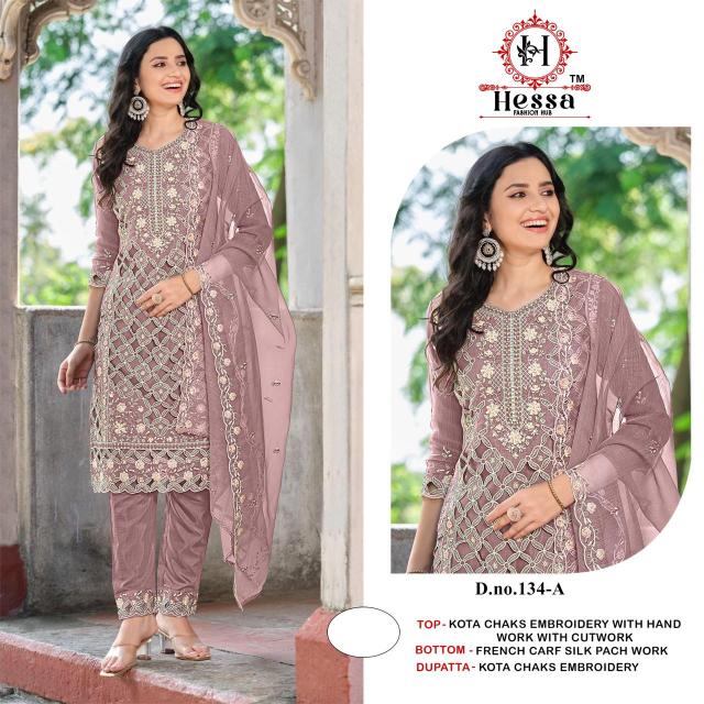 Hessa 134 catalog wholesaler of pakistani suits in srinagar