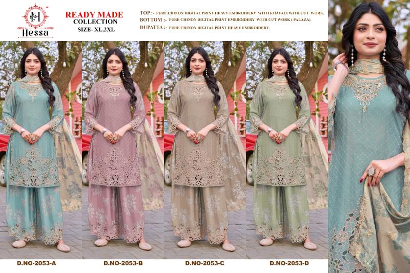 Hessa 2053 catalog pakistani replica suits