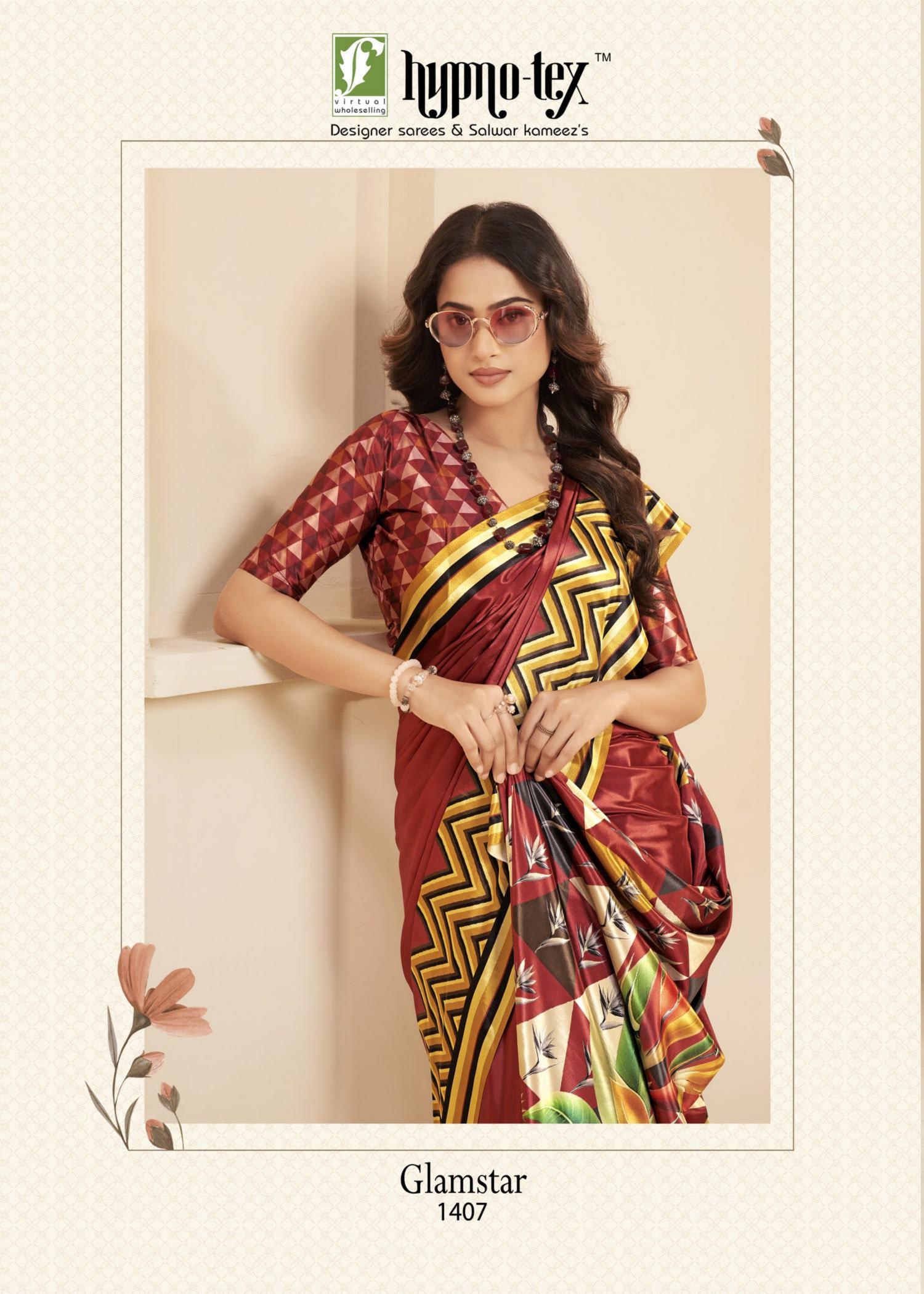 Hypnotex Glamstar catalog surat sarees wholesale shops