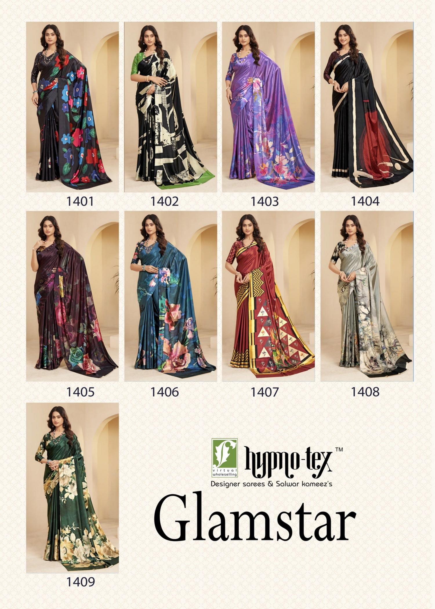 Hypnotex Glamstar catalog surat sarees wholesale shops