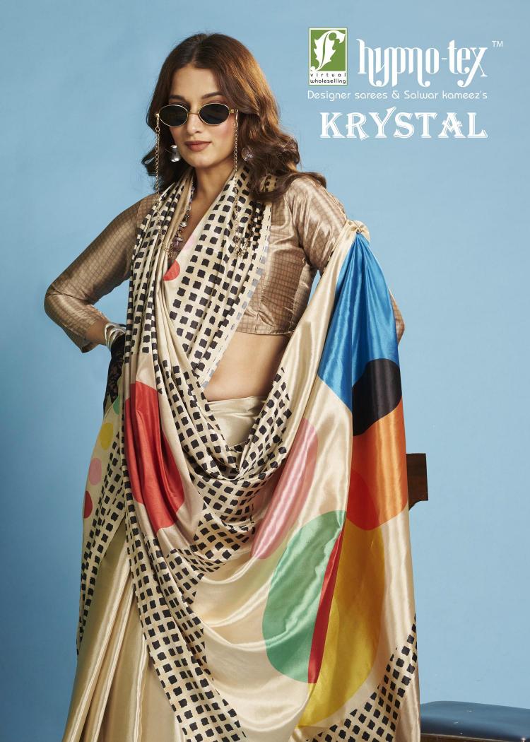 Hypnotex Krystal catalog ready to wear saree in surat