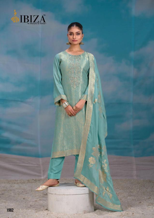 Ibiza Summer Pearls catalog organza salwar kameez 