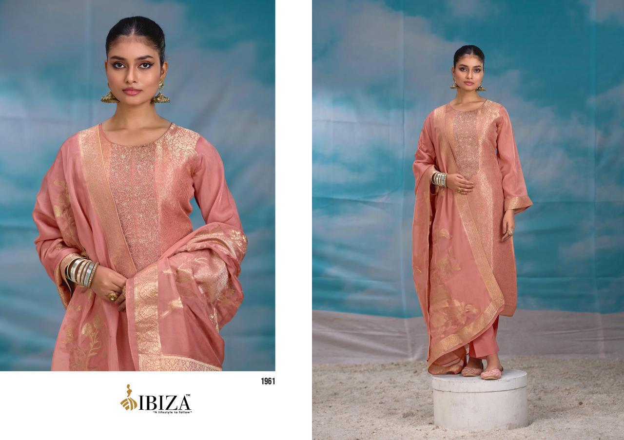 Ibiza Summer Pearls catalog organza salwar kameez 