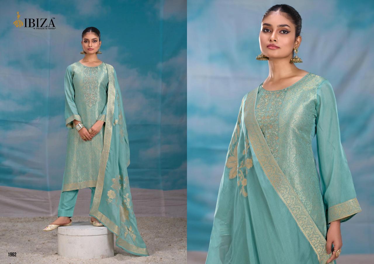 Ibiza Summer Pearls catalog organza salwar kameez 