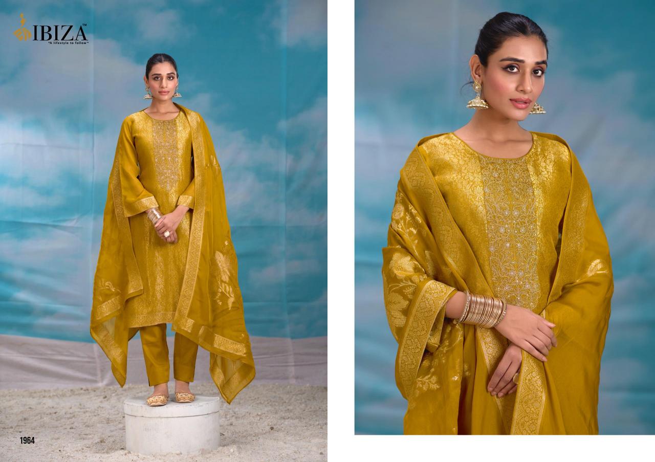 Ibiza Summer Pearls catalog organza salwar kameez 