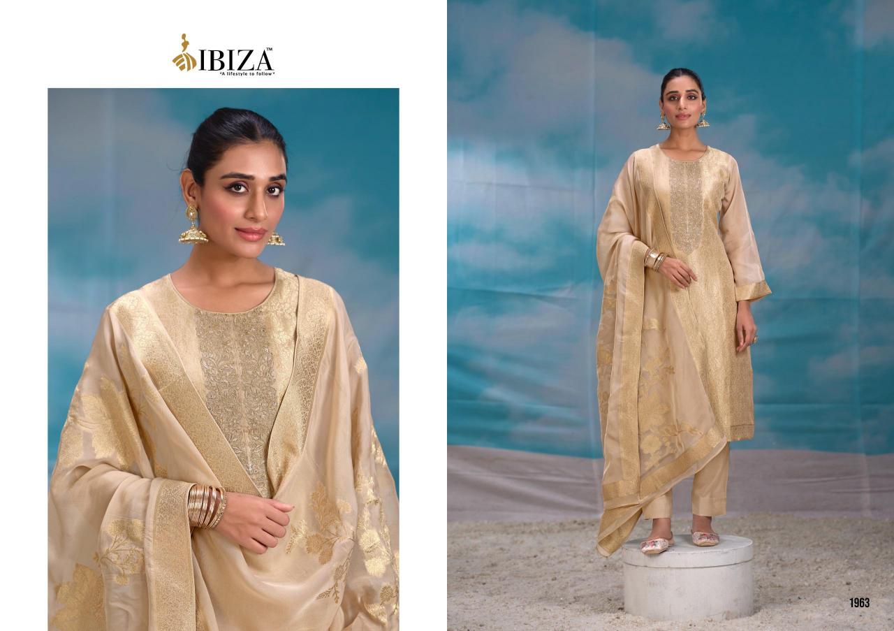 Ibiza Summer Pearls catalog organza salwar kameez 