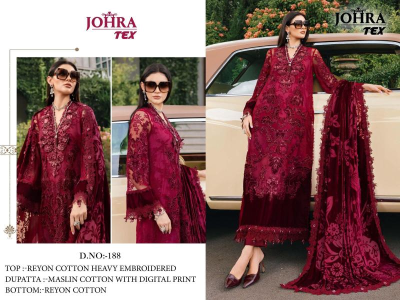 Johra Tex 188 catalog pakistani suits in surat