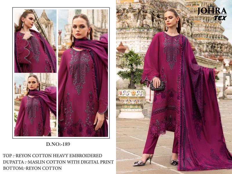 Johra Tex 189 catalog pakistani suits in surat