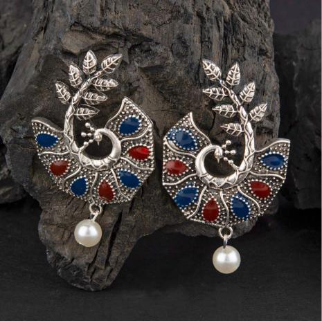 Juri craft Lunches AER 2209-Blue-Green earrings wholesale india