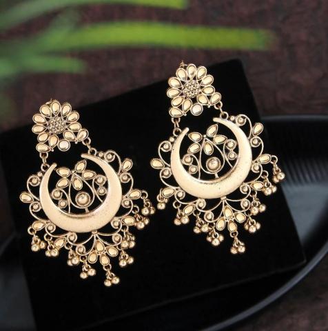 Juri craft Lunches D AER 2788- Black fancy earrings wholesale