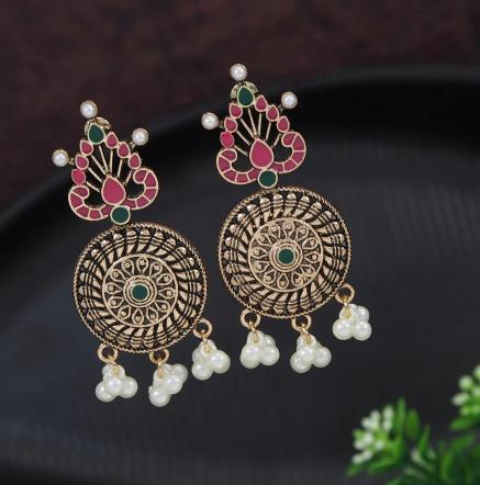 Juri craft Lunches D AER 3209 GOLD MAROON wholesale jewellery dealers