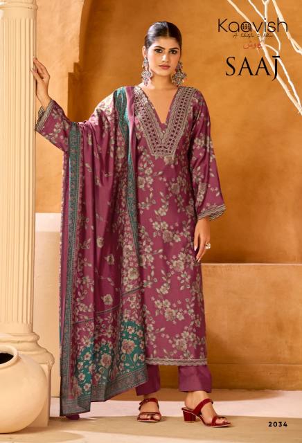 Kaavish Saaj catalog modal silk salwar kameez