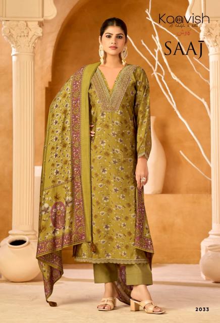 Kaavish Saaj catalog modal silk salwar kameez