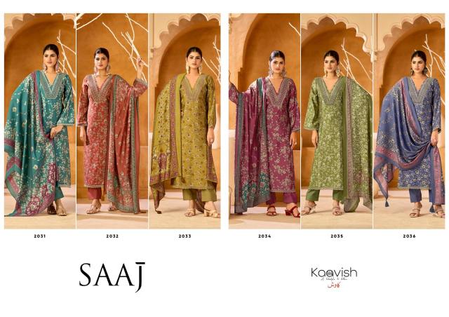 Kaavish Saaj catalog modal silk salwar kameez