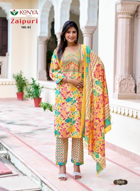 Kanya Zaipuri vol 3 catalog ladies cotton kurtis wholesale suppliers