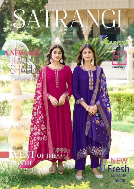 Karissa Satrangi catalog latest anarkali kurti 