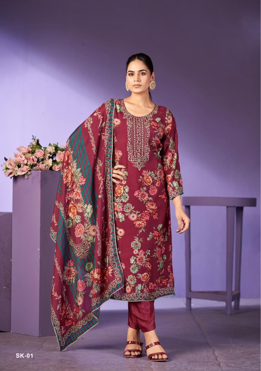 Karva Surkh vol 3 catalog wholesale pakistani salwar kameez