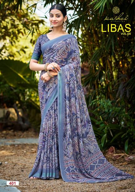Kashvi Libas Vol 8 catalog Printed Casual Wear Saree