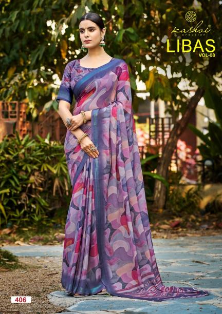 Kashvi Libas Vol 8 catalog Printed Casual Wear Saree