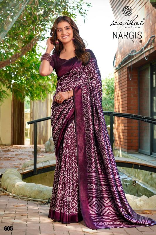 Kashvi Nargis Vol 6 catalog adrshe market surat saree