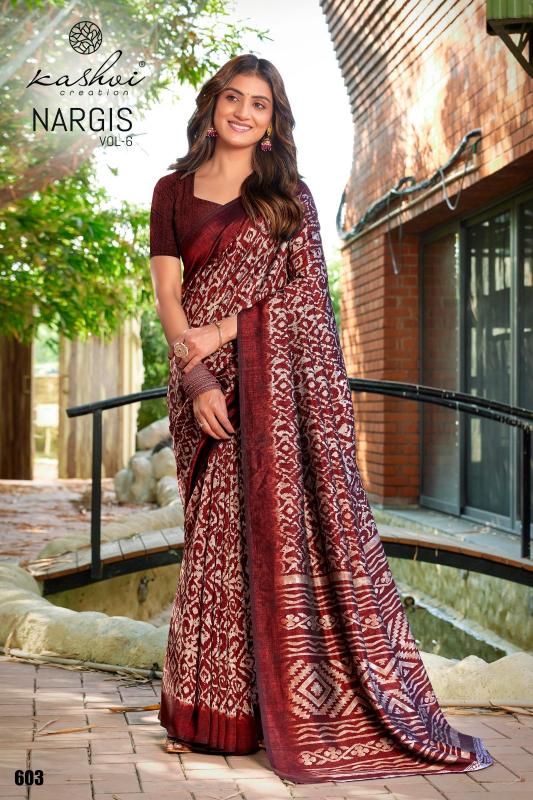 Kashvi Nargis Vol 6 catalog adrshe market surat saree